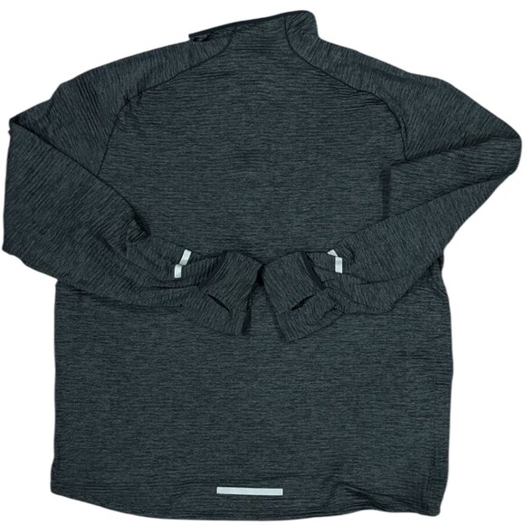 NIKE Dri Fit Pullover Men's XL Charcoal 1/4 Zip Reflective Running Waffle Knit - Picture 3 of 10